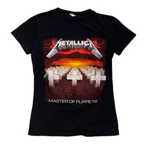 Metallica Master of Puppets Black Graphic T-Shirt Bay Island Sportswear Small